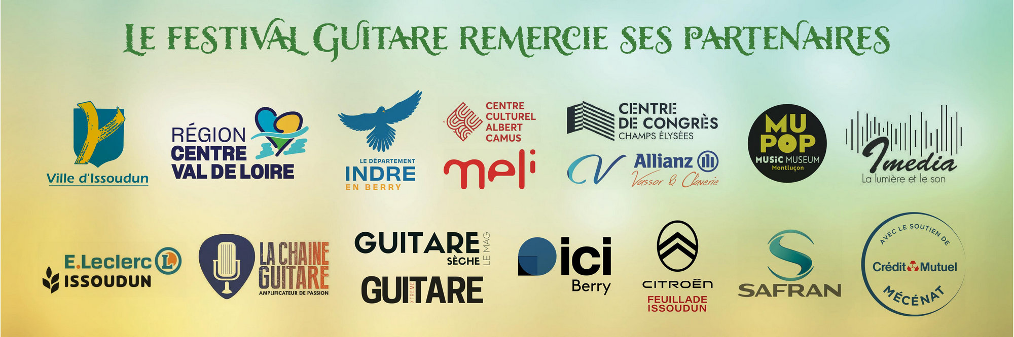 Partenaires du 38ème Festival Guitare Issoudun 2026